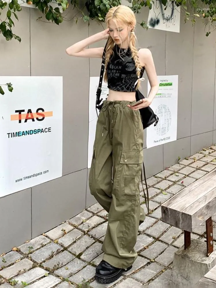 Deeptown Y2k Vintage Green Cargo Green Cargo Pants Womens Deeptown Y2k Vintage Green Cargo Green Cargo Pants Womens