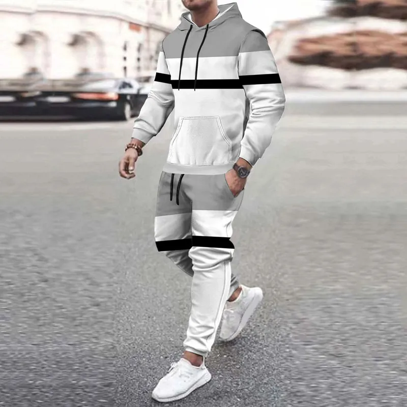 Mens Tops And Pants Sets Hooded Sweatshirt With Sweatpants Running Outfits  Gym | eBay
