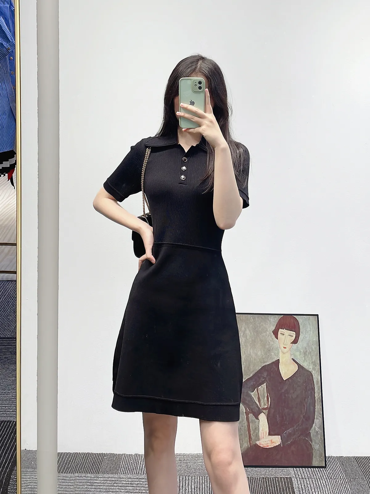 Sa/Ndro Women Collar A Line Dress Fit Short Sleeve... From 52,37  | DHgate