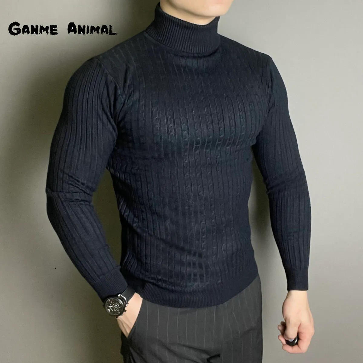 Men's Sweaters Winte Men's Rollneck Knitted Keep Men Jumper Knit Woolen Turtleneck Warm Sweater Casual Pulloverr Coats Knit Sweater 230821