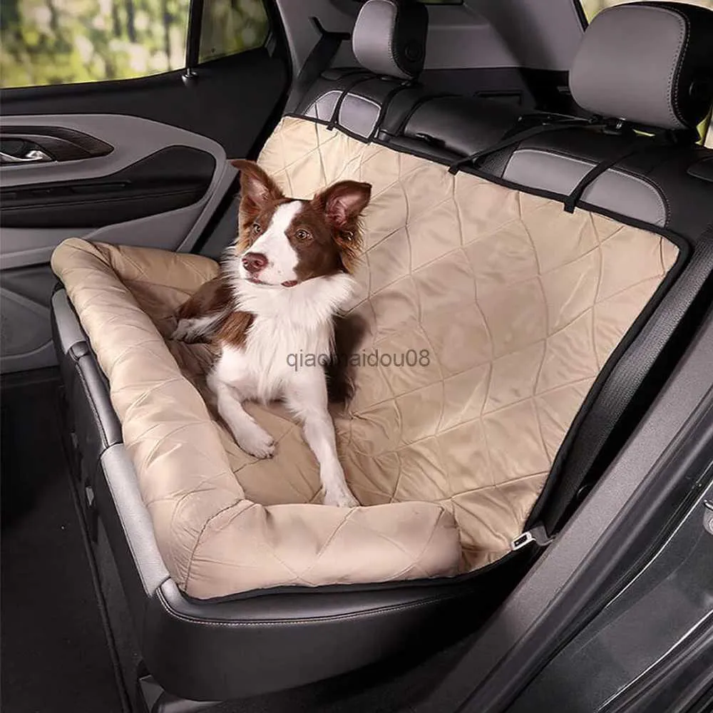 Autres fournitures pour animaux de compagnie Housse de siège de voiture pour chien imperméable Tissu double face Chenil Fournitures pour animaux de compagnie Protecteur de siège de voiture de voyage Tapis anti-rayures HKD230821