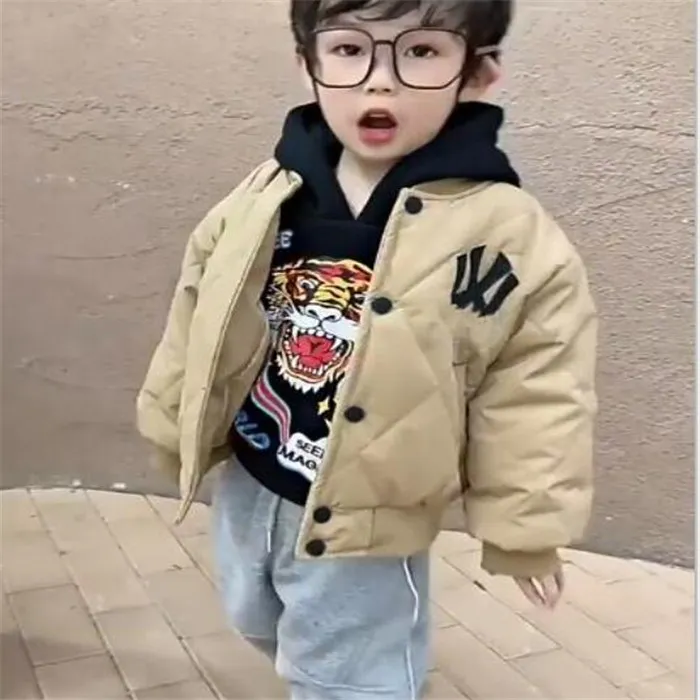 Autumn Winter Kids Coat Boys Girl Outwear Fashion Baseball uniform Add Cotton Thick Jacket New Style Childrens Clothes