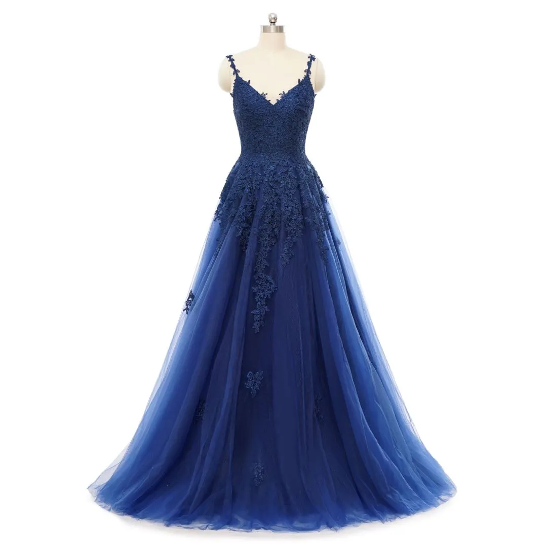 blue plunge neck dress Hot Velvet Long Formal Dresses Royal Blue Prom Dress Mermaid Sweethear –  MyChicDress main image 0