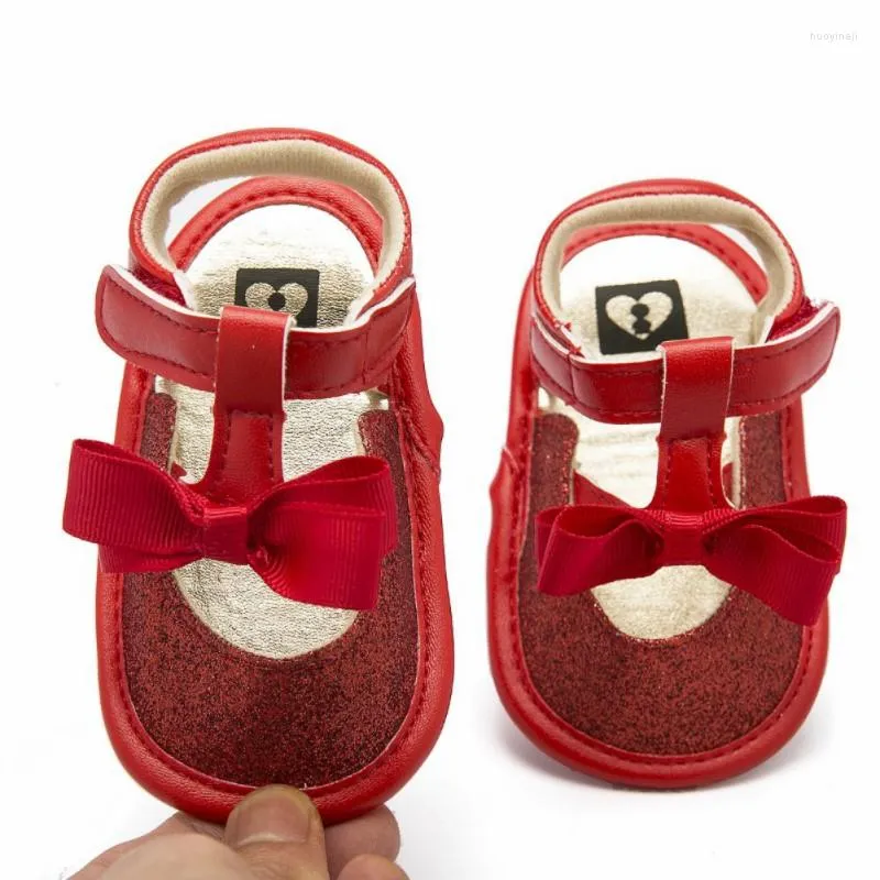 Sandali Summer Shiny Baby Shoes con Bowknot Girls traspirante per bambini non slitta