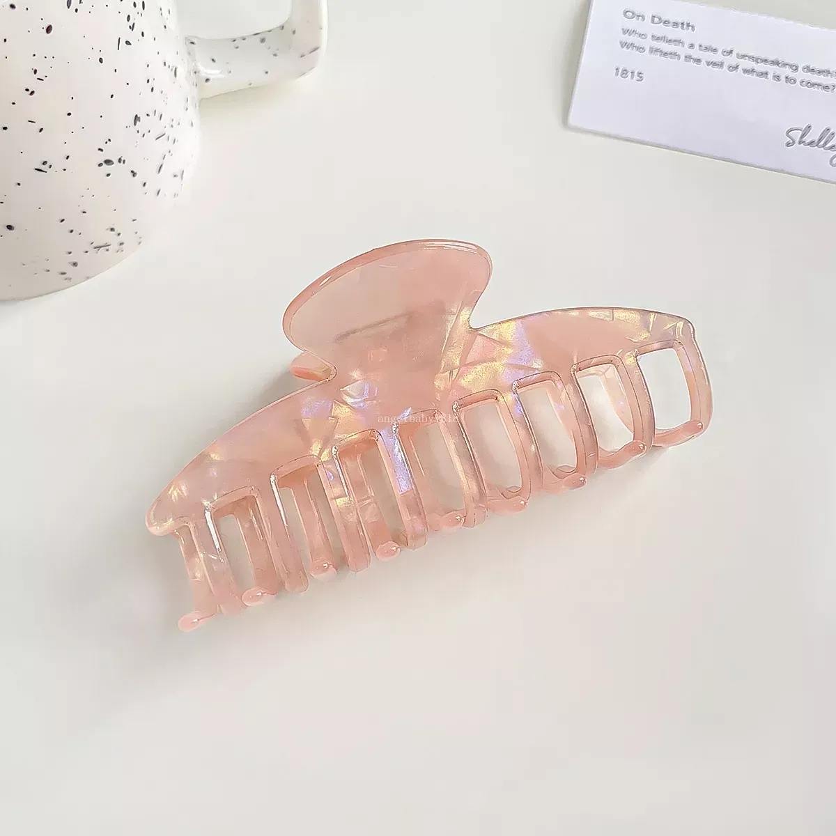 Summer Fantasy Color Girl Hair Claw Women Geometric Hair Clamp Grab Hårar Käken Klipp Grip Barrettes Korean Stil Hårnål Akryl Styling Tillbehör