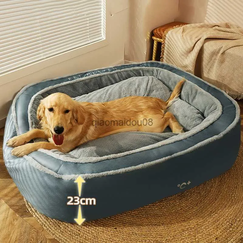 Andere huisdierbenodigdheden Hoopet L Xldog House Winter Warm Dog Bed Pet Pas Serren vier seizoenen Universal Dog Cushion Winter Slapen Warm slaapkussen HKD230821