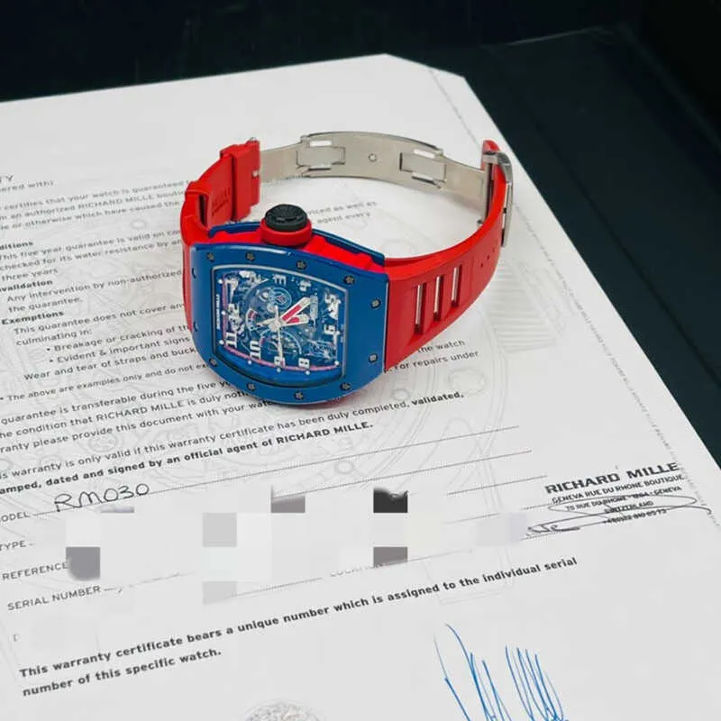 Richard Mille RM030用純正ベルトラバー Pre-owned Richard Mille RM030 18k white gold & titanium