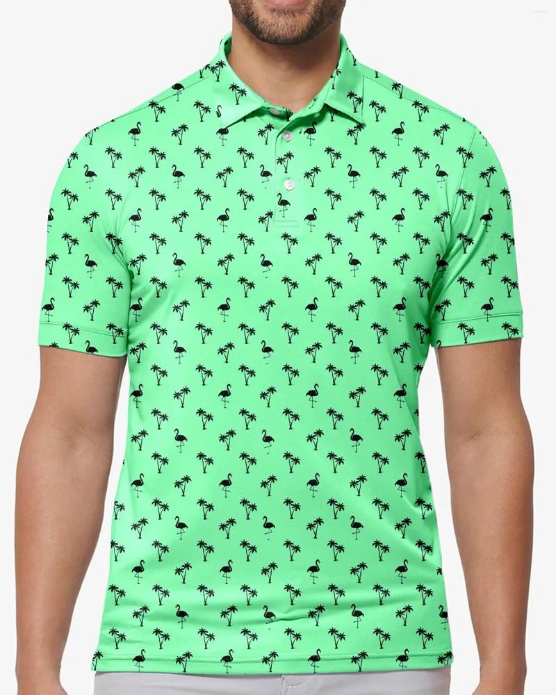 Herrpolos mynta mingo polo t-shirts konsttryck trending skjorta sommar kortärmad anpassning kläder