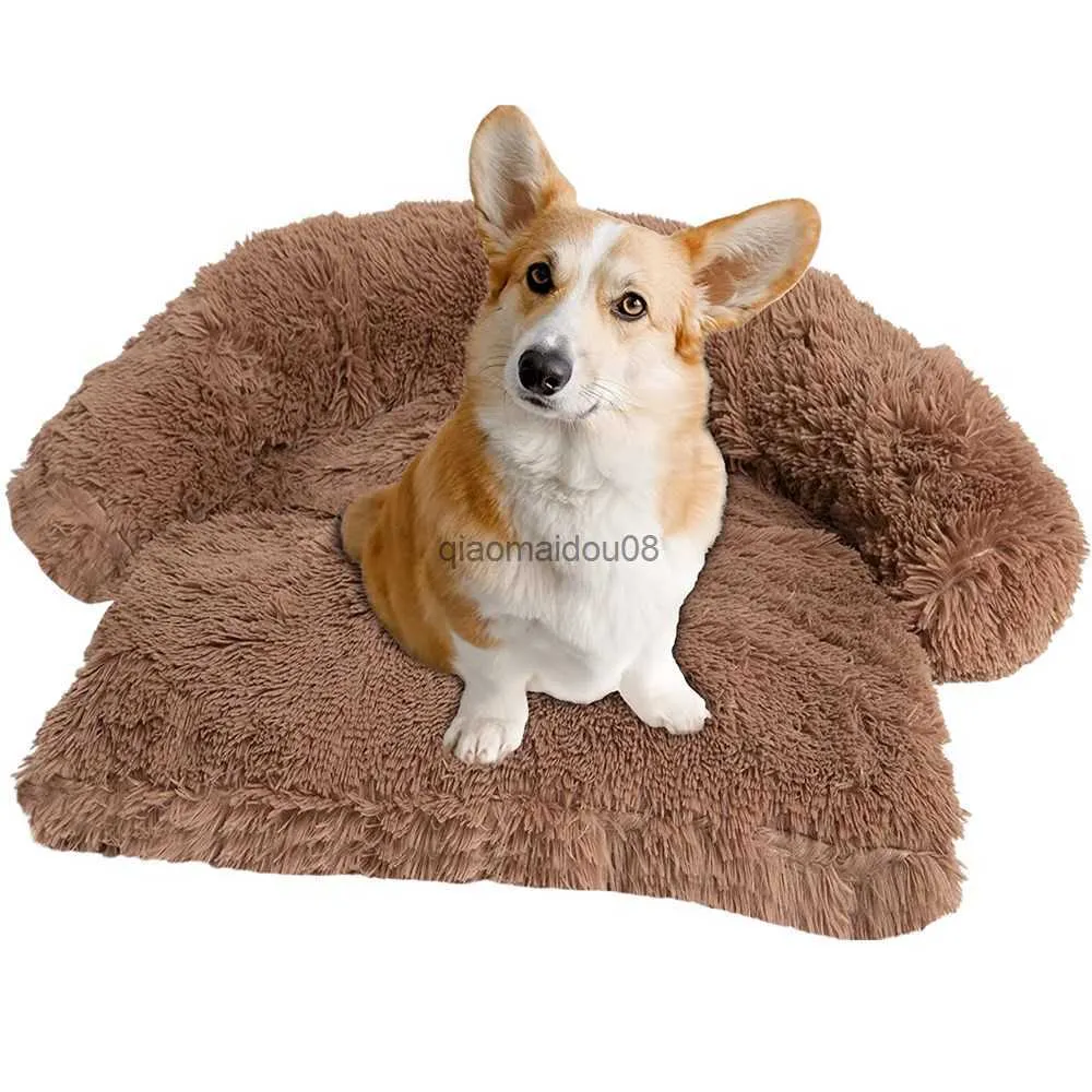 Andra husdjursförsörjningar Plush Dog Mat Sofa Pet Bed for Dogs Cats Löstagbar tvättbar icke-halkbottenfilt kudde möbler täcker hundtillbehör HKD230821