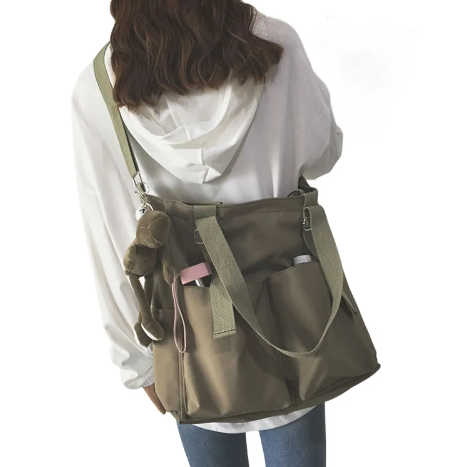 Borsa firmata B. Cavalli tessuto IMPERMEABILE borsetta beige donna log