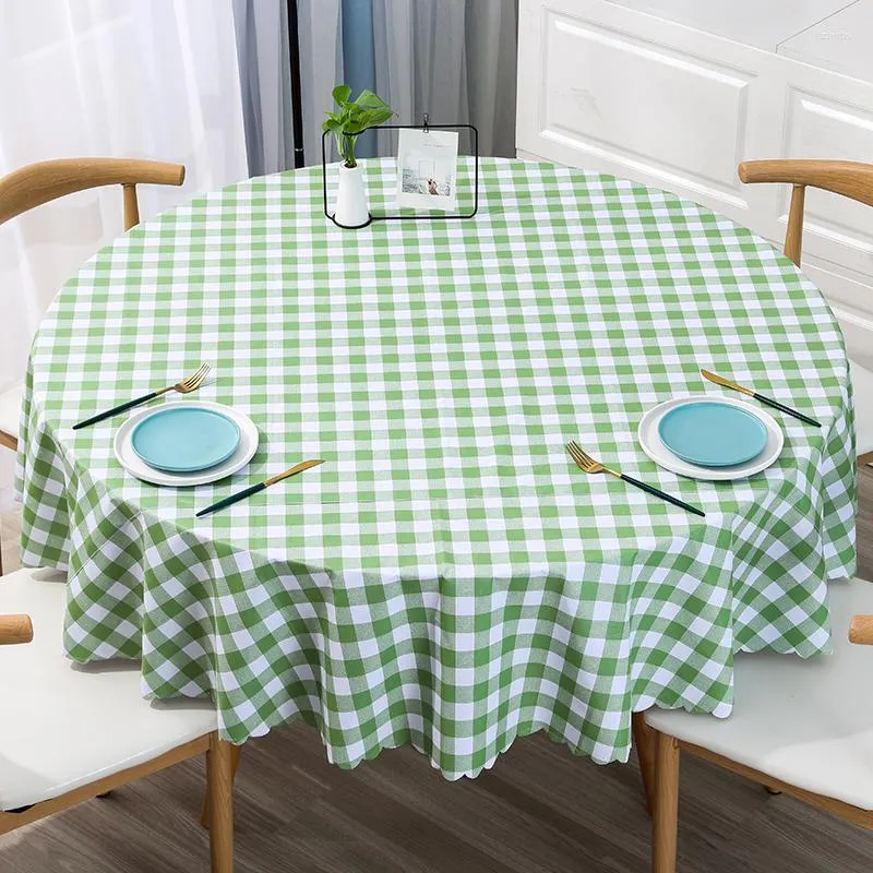 Table Cloth Round Tablecloth Waterproof Oil Resistant Scald And Washable Mat PVC