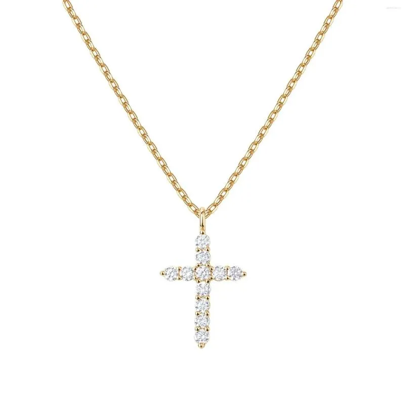 Catene Fashion Female Croce Cross Del Del Gold Color Crystal Gesù Vita a ciondolo gioielli per uomini/donne Gift all'ingrosso