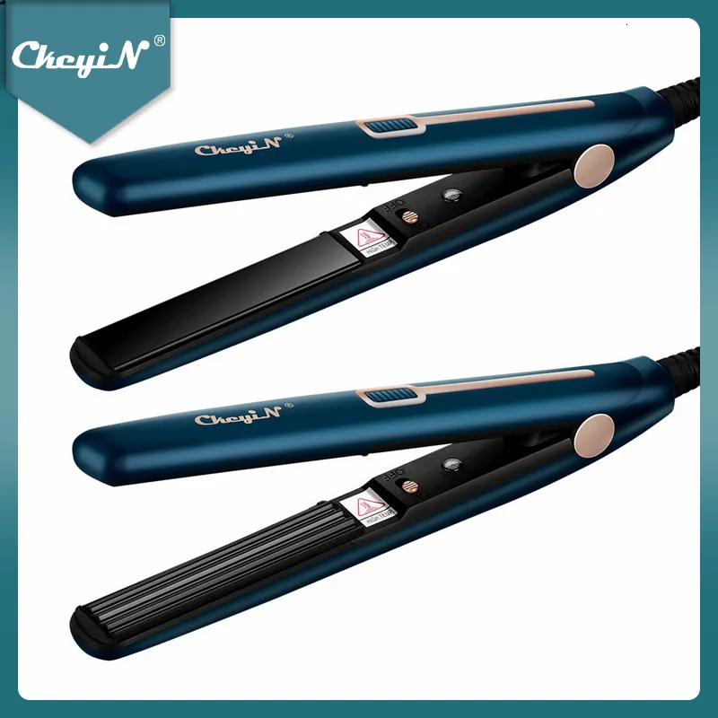 Curling Irons CkeyiN Automatic Hair Curler Corrugated Flat Iron Curling Irons Professional Straightener Curly Iron Tongs Hair Waver Crimpers 230821