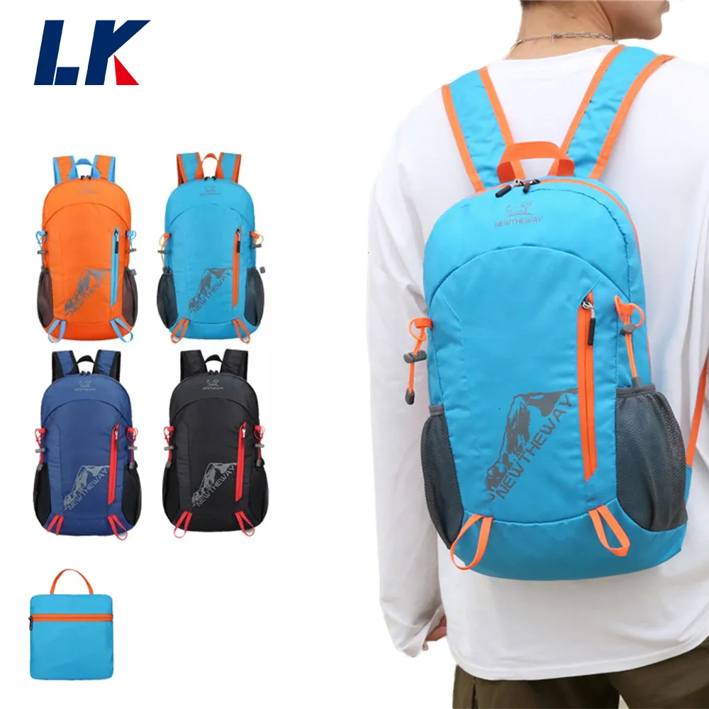 Pacotes de mochila 22l Portátil Backpack dobrável Bolsa de montanhismo dobrável