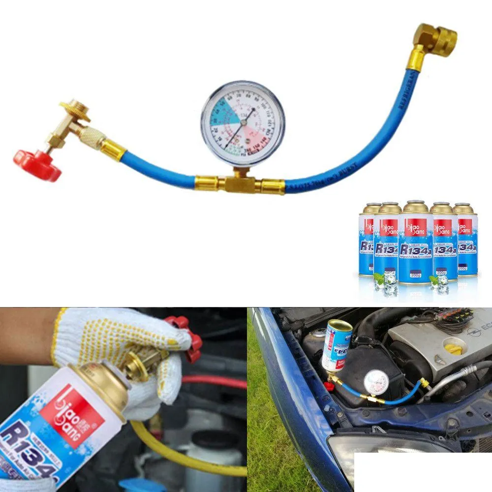 Altre parti auto R134A Kit di riempimento RIMBORSO DEL MOTIVO AIR CONDIZIONE RIFBILE R-134A CARICA AUTO VAES DRIPILI DELLE MOBILI MOTRYCLES DHLGP