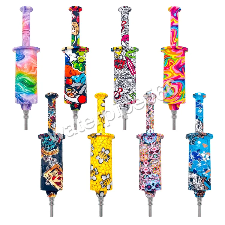 Nectar -collector met 10 mm roestvrijstalen punt rookaccessoire DAB -rigs glazen bongs waterleidingen