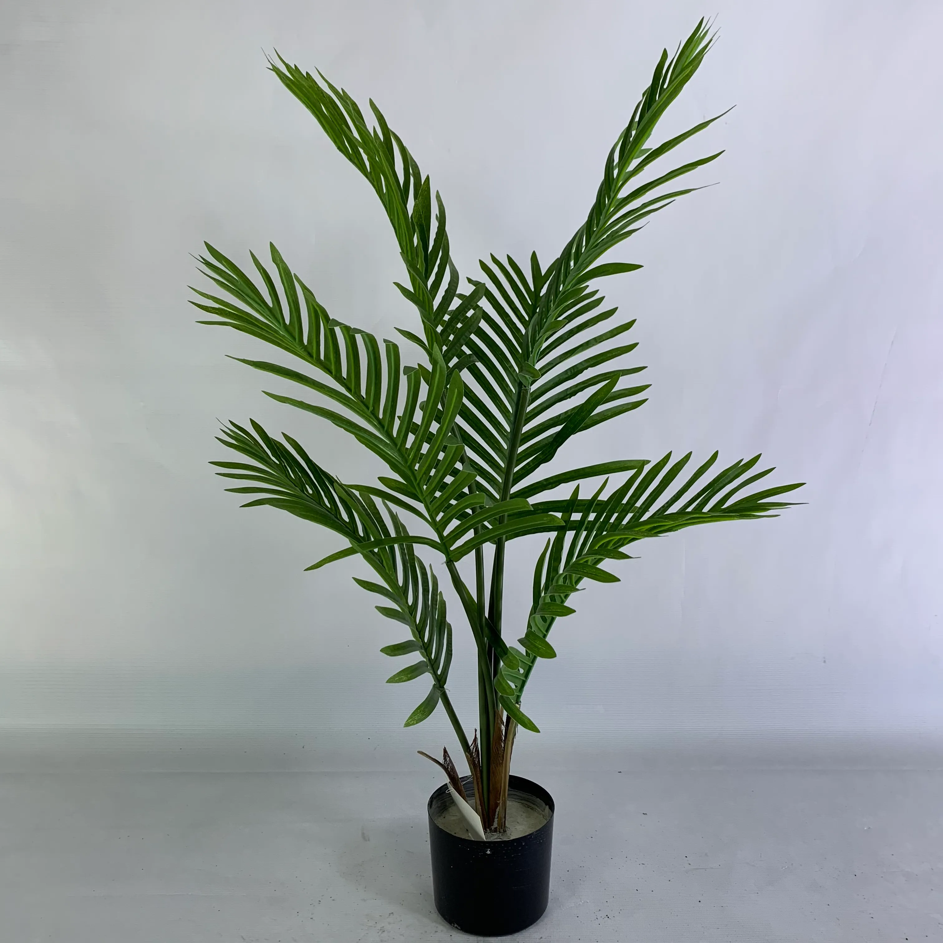 Paradijs Palm Outdoor Indoor Home Ornamental Kleine grote grote grote neppot plantenboom kunstmatige Kwai palmboomplanten te koop