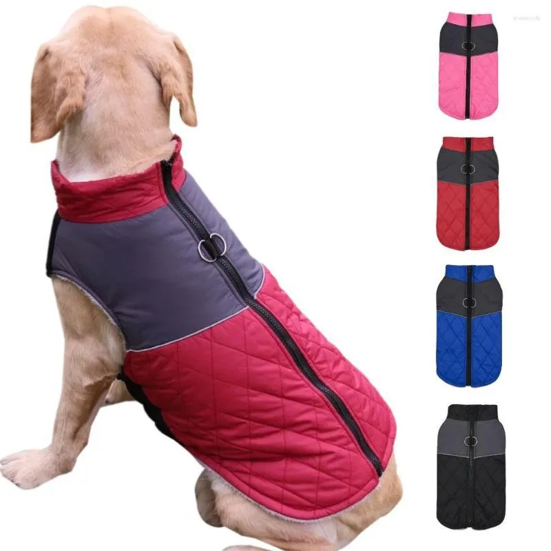 Chien vêtements manteau imperméable hiver chaud veste chiot gilet en plein air animal coupe-vent vêtements dos fermeture éclair facile à mettre et à enlever