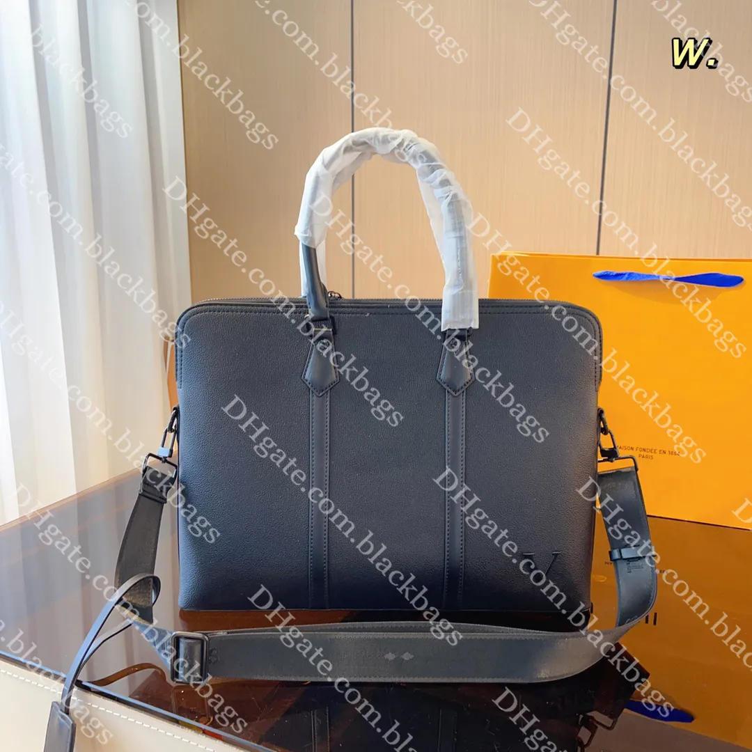 Designer Porte-Documents Hommes Sac D'ordinateur Portable De Mode En Cuir Porte-Documents Hommes Épaule Ordinateur Sac Haute Capacité Classique Lettre Travail D'affaires Sac À Main