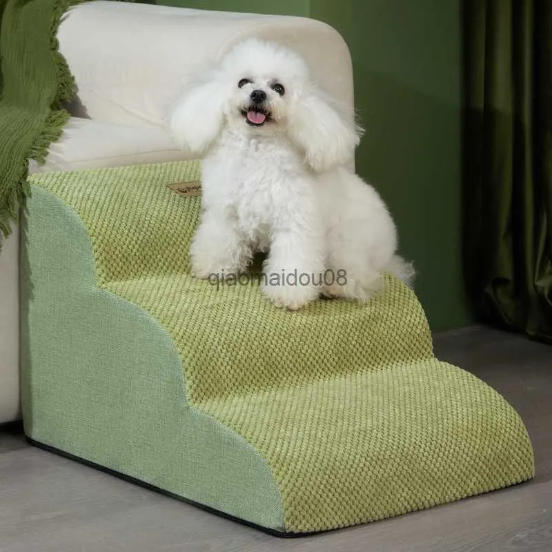 Other Pet Supplies Dog Steps Pet Steps 2/3/4-Step Foam Dog Stairs for Dogs Cats Non-Slip Dog Ladder/Ramp for Bed Sofa Removable Cover HKD230821