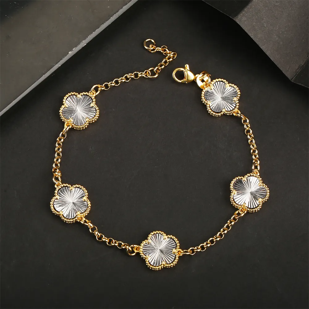 Luxury Fiveleaf Clover Chamilia Bracelet Argos With Natural Stone
