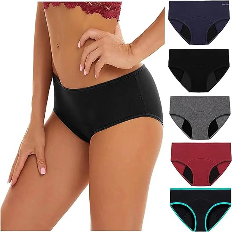 Leak Proof Conservative Low Waist Panties For Women Seamless Solid