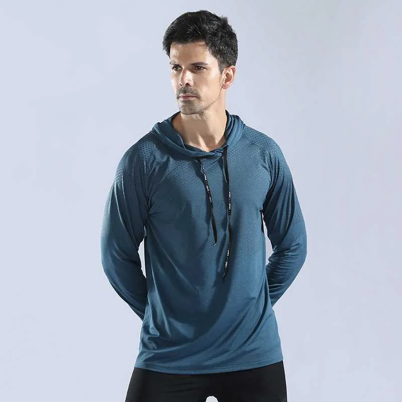 Lll Yoga Herren-Kapuzenpullover Pulllover High Elastic Schnell trockener Lauftraining tragen Sportbekleidung Langarm T-Shirt Bitte überprüfen Sie die Größenkarte, um L10857 zu kaufen