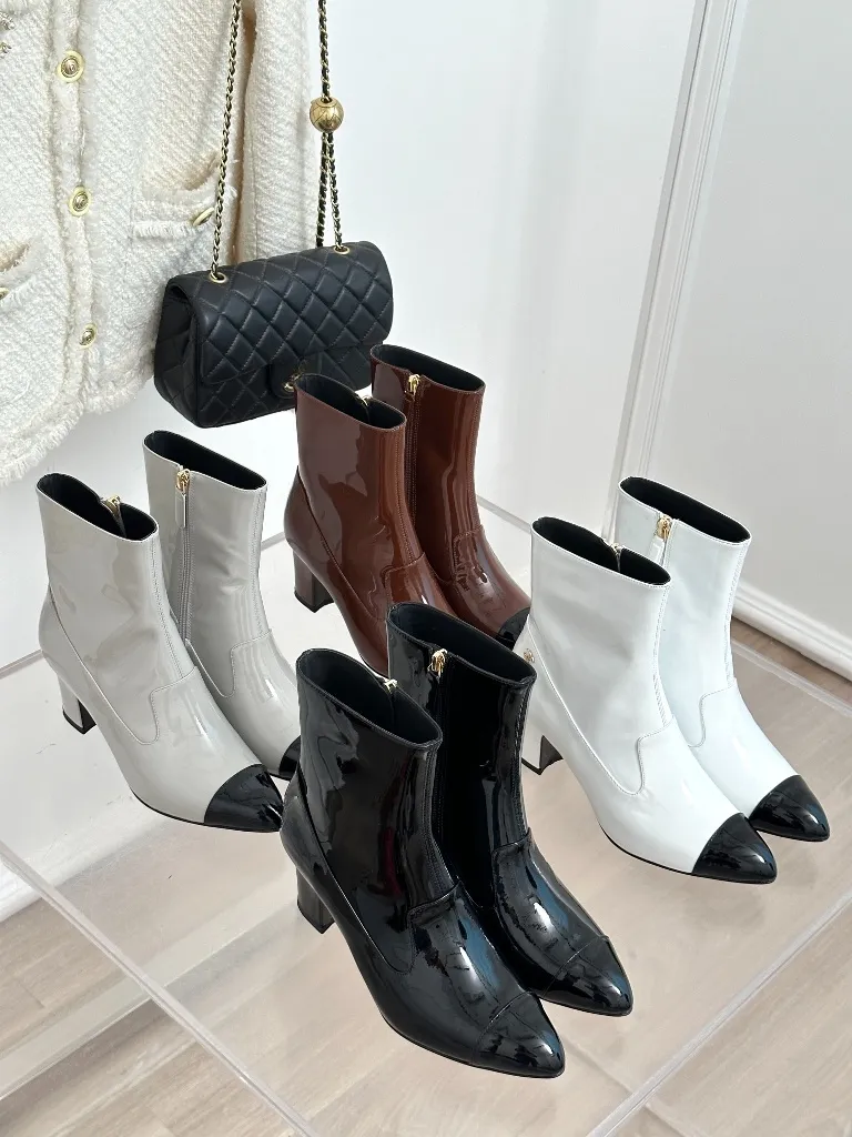 2023SS Designer Martin Boots Ankle Boots Echte lederen middenlaarzen Vacle Boot Boots Meerdere stijlen om patent te kiezen, laarzen boven knie