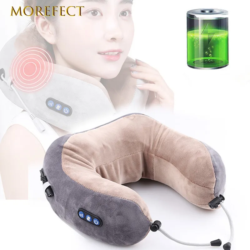 Oreiller de massage cervical en forme de U, oreiller multifonction pour épaules, vertèbres cervicales, électrique, Portable, soins de santé, voyage, oreiller de massage 230821