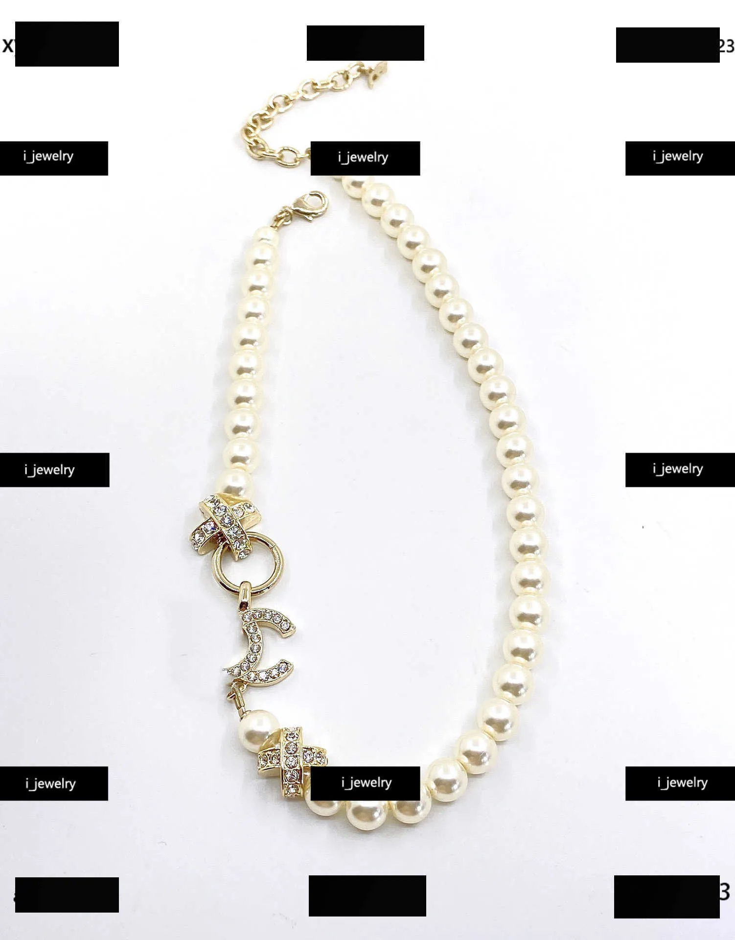 Women's designer Necklace high quality Pearl Chain jewelry Diamond sleeve design Beaded Necklaces #Including brand box new arrival