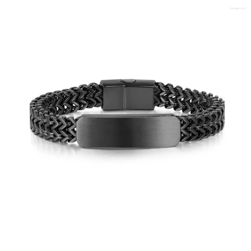 Link Armbänder Personalisierte elektroplierte Titanium -Stahlzubehör Street Mody Herren Edelstahlmagnetschnallen Armband