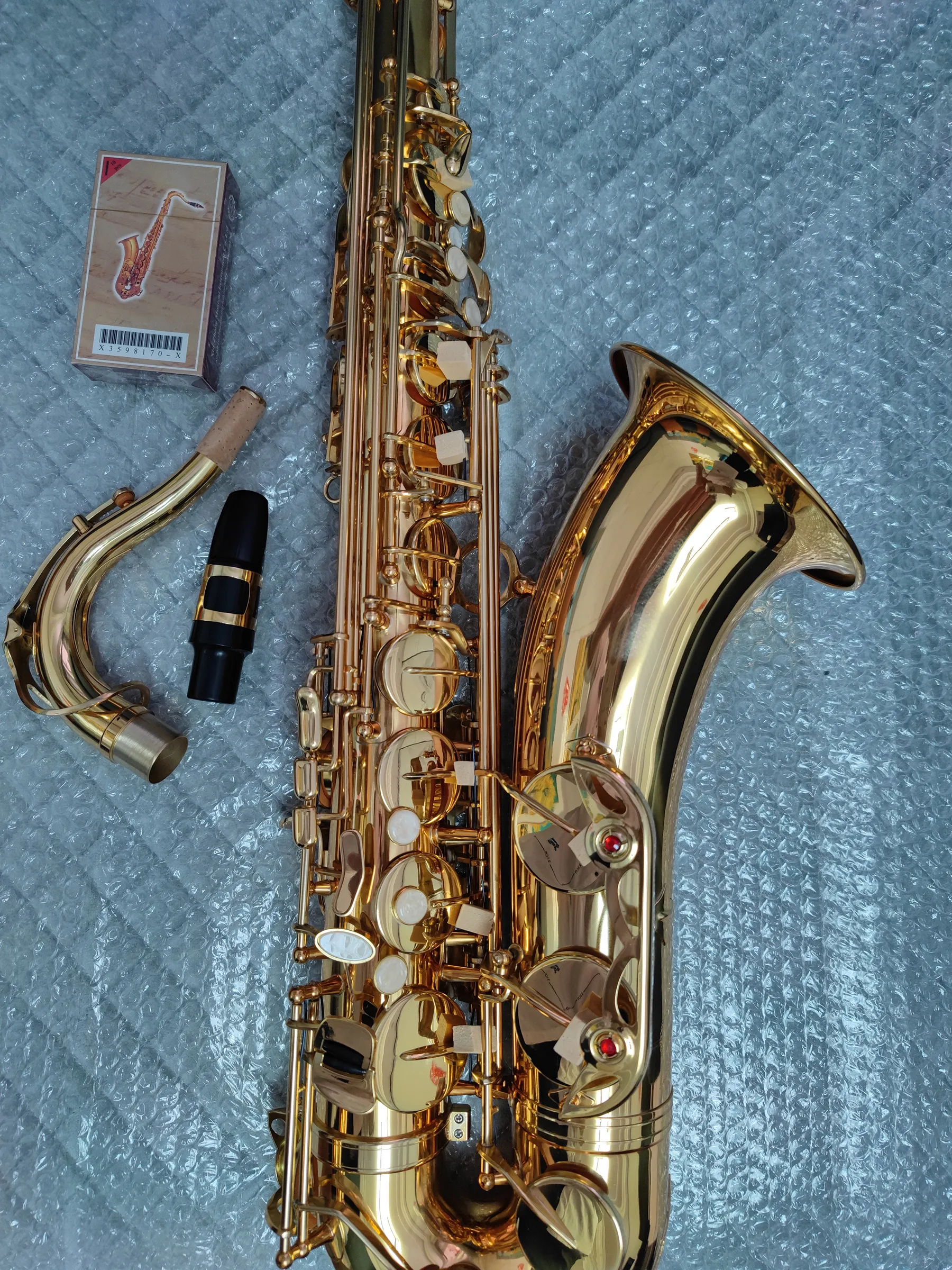 Brass vergulde B-key professionele tenorsaxofoon meest comfortabele feel professional-grade toon tenorsax jazz instrument