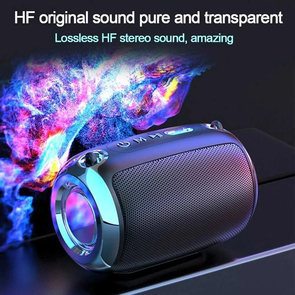 Haut-parleurs Multicolore HIFI Portable Bluetooth haut-parleur stéréo sans perte décodage Audio plusieurs Modes de lecture 50 haute vitesse Z0317 L230822