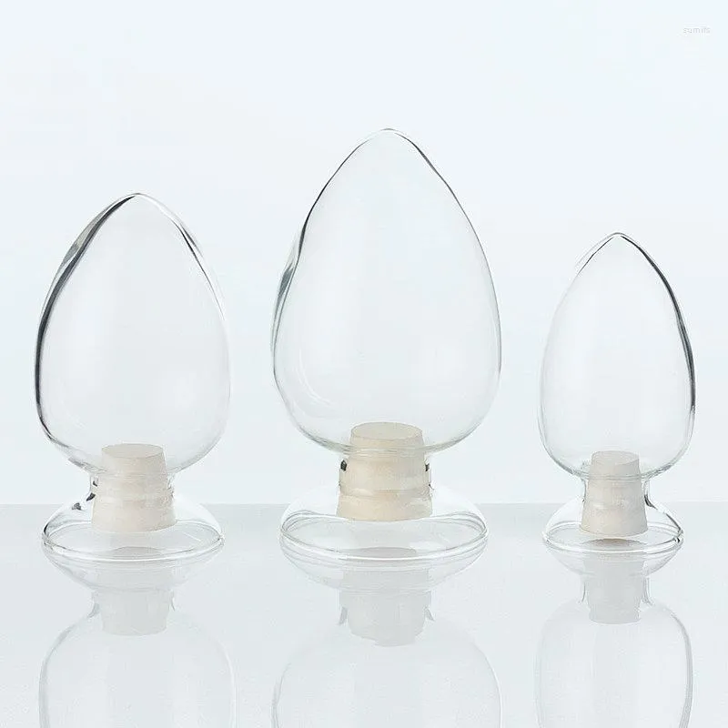 125/250/500 ml Koniskt glasprovflaskshow med gummiplugglaboratoriumsbehållare