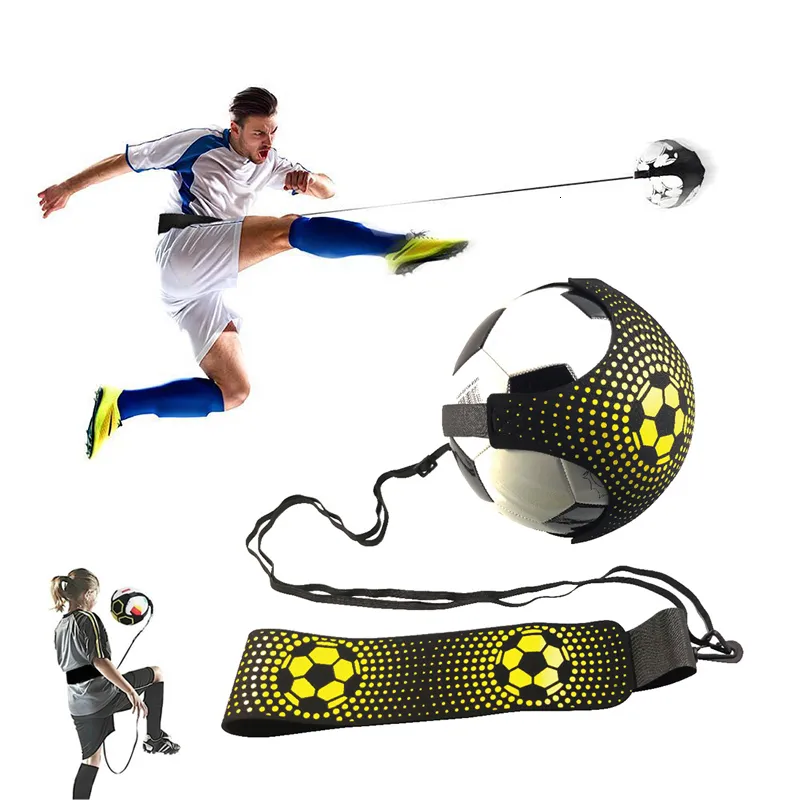 Balls futebol bola maluques sacos de crianças auxiliares Circling Treinamento Belt Kids Soccer Kick Kick Soccer Trainer Football 230821