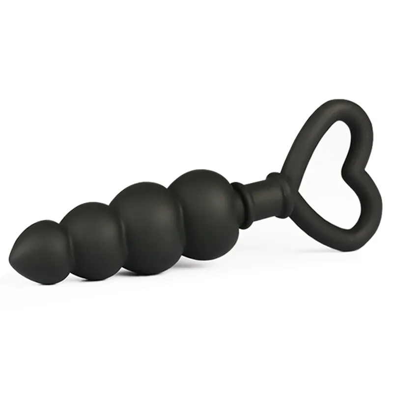 Silicone Heart Beads Soft Anal Plug Balls G-Spot Massager Stimulating Butt Plugs Adult Product_voghion.com