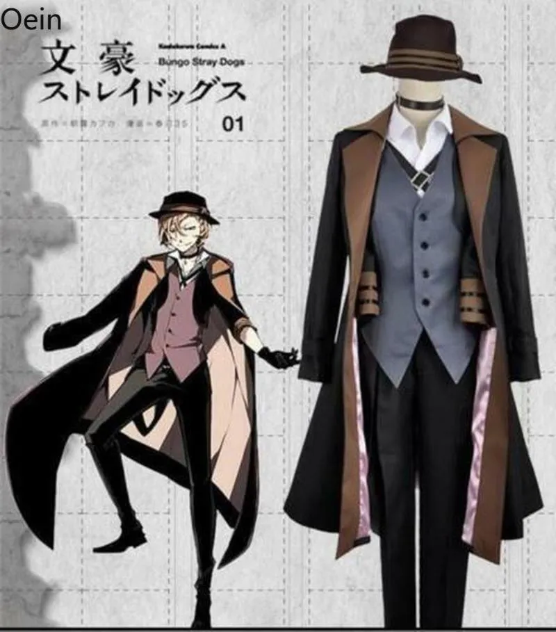 Tracce maschili da uomo bungou bungo cani randagi chuya chuuya nakahara set completo costumi cosplay costumi fatti unisex personalizzato