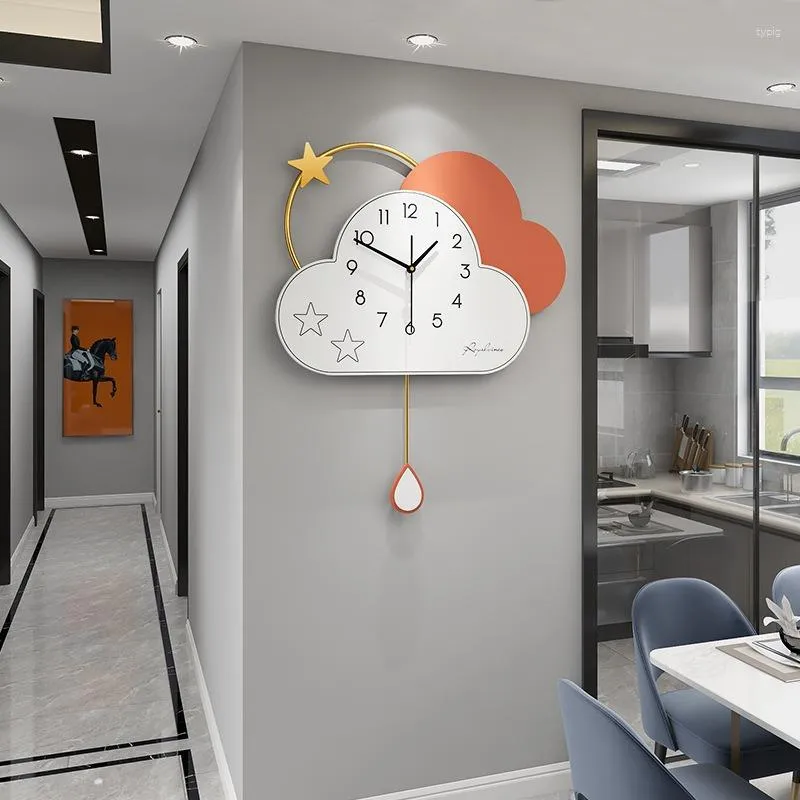 Horloges murales décoration d'horloge de maison simple LUMBRE LUXE DÉCORA DÉCORA LETTRE SILENT DU TIRTZ PENDANT