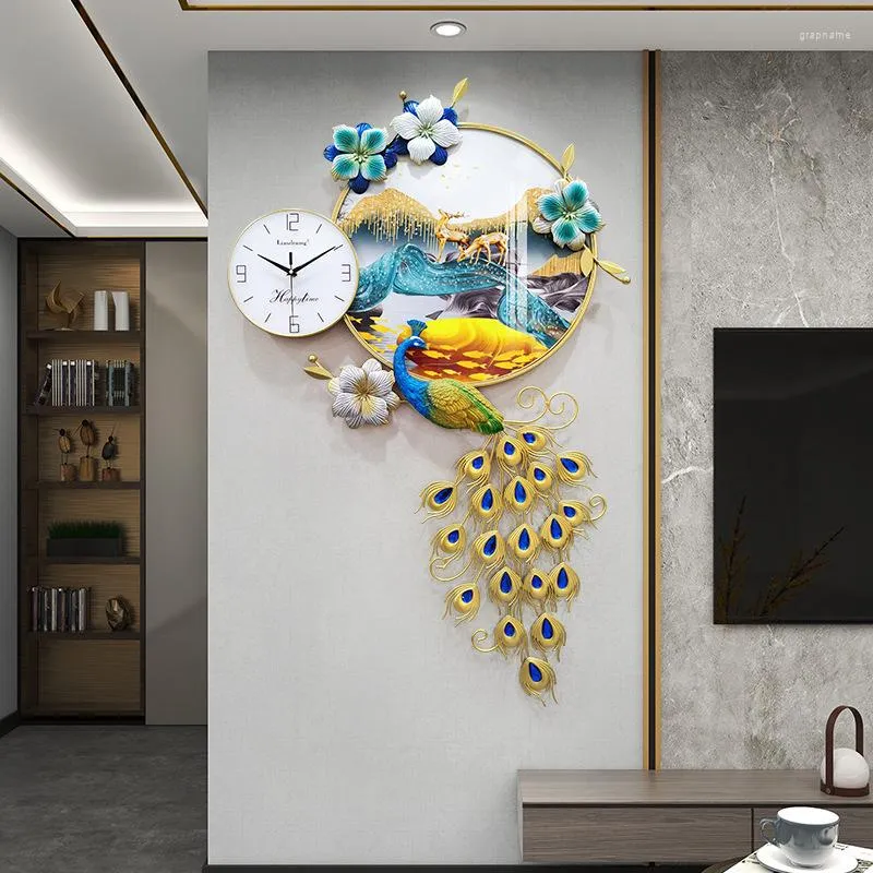 Wall Clocks Clock Living Room European Style Creative Home Silent Fashionable Decoration Hanging Watch Quartz