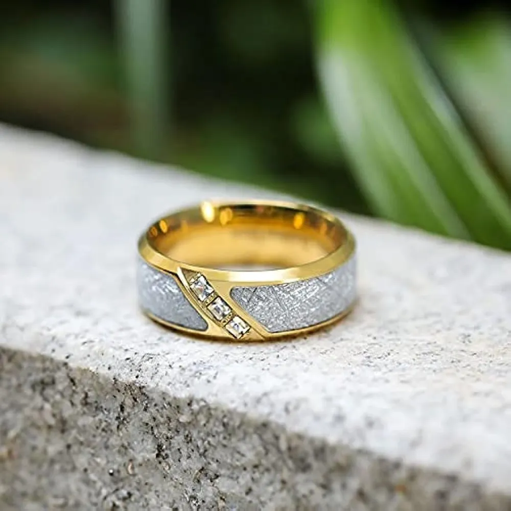 DHgate.com:Mens 8MM Stainless Steel Wedding Band, 24K Gold DHgate.com:Mens 8MM Stainless Steel Wedding Band, 24K Gold
