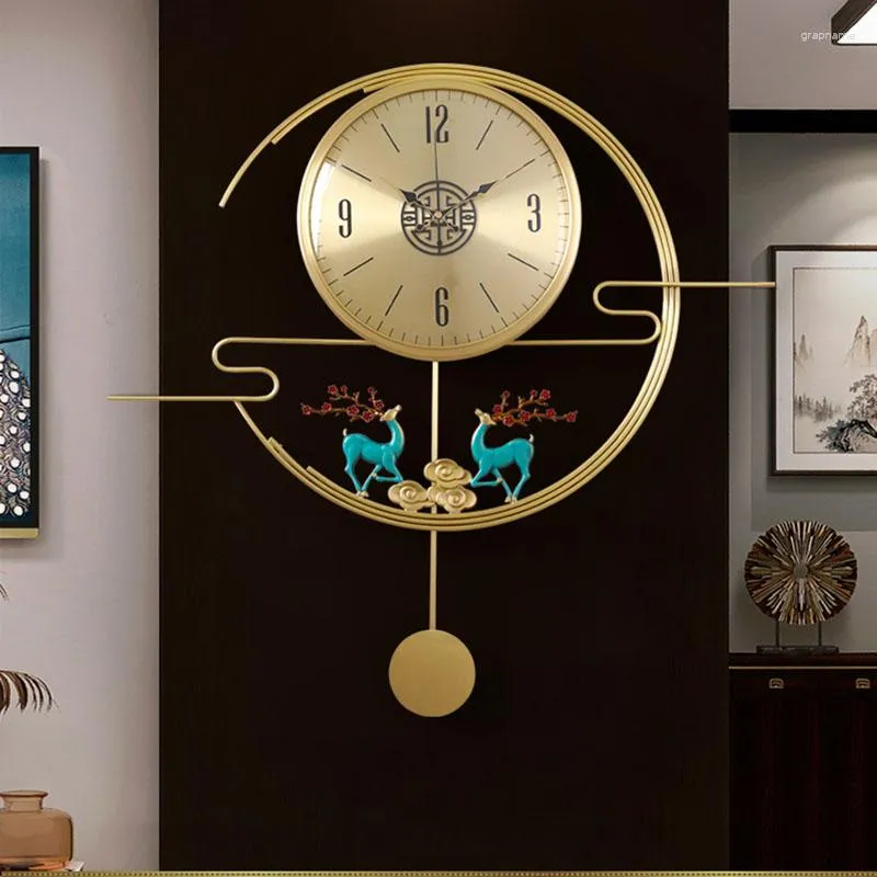 Zegary ścienne Nordyckie zegar salonu Mechanizm cyfrowy luksus nowoczesny relogio de parede elementy dekoracyjne lqq30xp