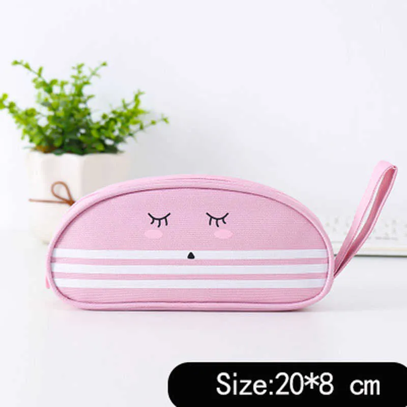 Leren Speelgoed Briefpapier Basic Etui Vulpen Tas Voor Meisje Schoolbenodigdheden Grote Leuke Kawaii Etui Canvas Koreaans