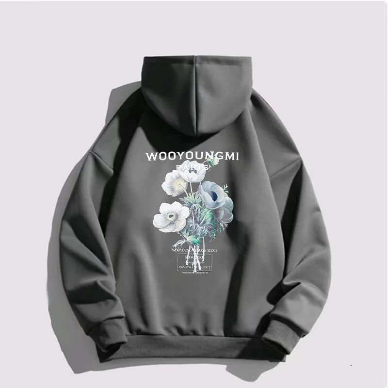 Erkek Hoodies Sweatshirts Korea Stüdyosu Wooyoungmi Moda Marka Baskı Hoodie büyük boy uzun kollu bir hoodie erkek kadın ceket üst kıyafetleri 230821