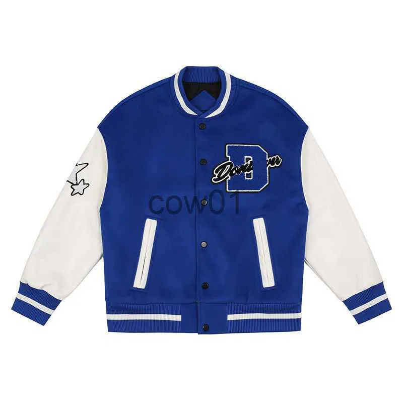 Heren Jacks Mens Jackets American Letter Handdoek Borduurde jas jas Mens Y2K Street Hiphop Retro Baseball Uniform paar Casual AllMatch Jacket Top J230822