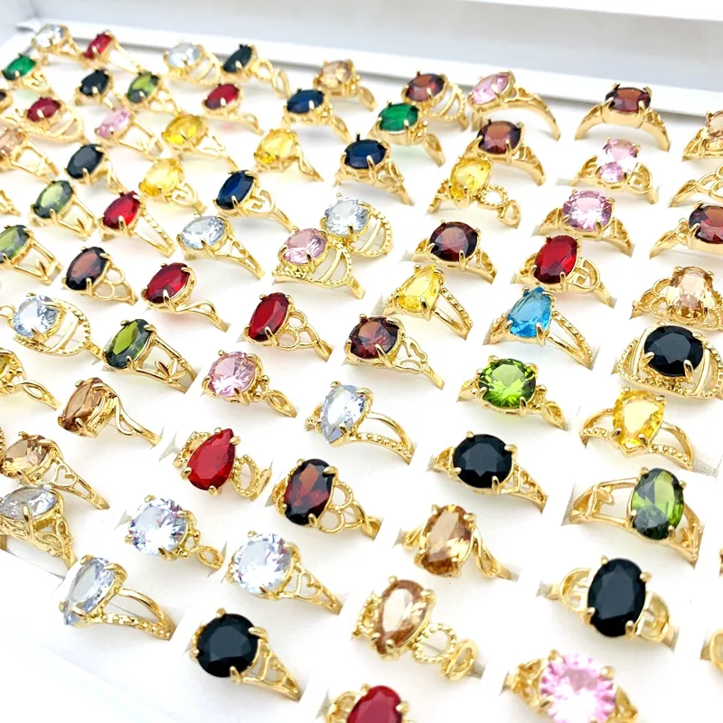 Multicolor Zircon Stone Rings For Women Wholesale Fashion Gemstone Jewelry  Accessories With Display Box Perfect For Parties And Gifting From  Zecen2020, $22.63