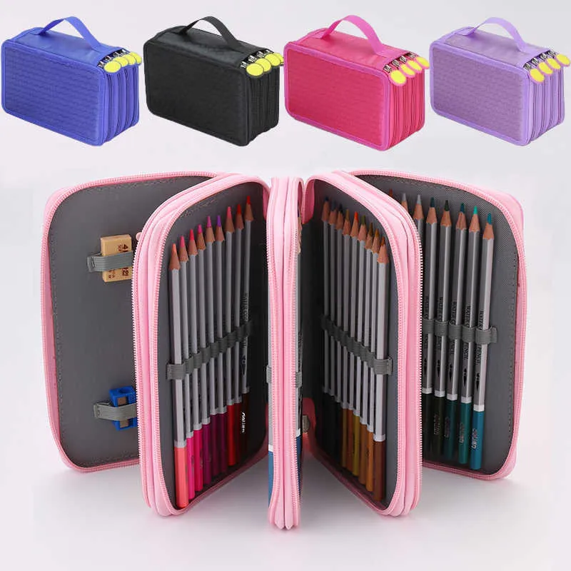 Wholesale ANGOO 3 Compartment Pencil Pouches Bulk For School, Work