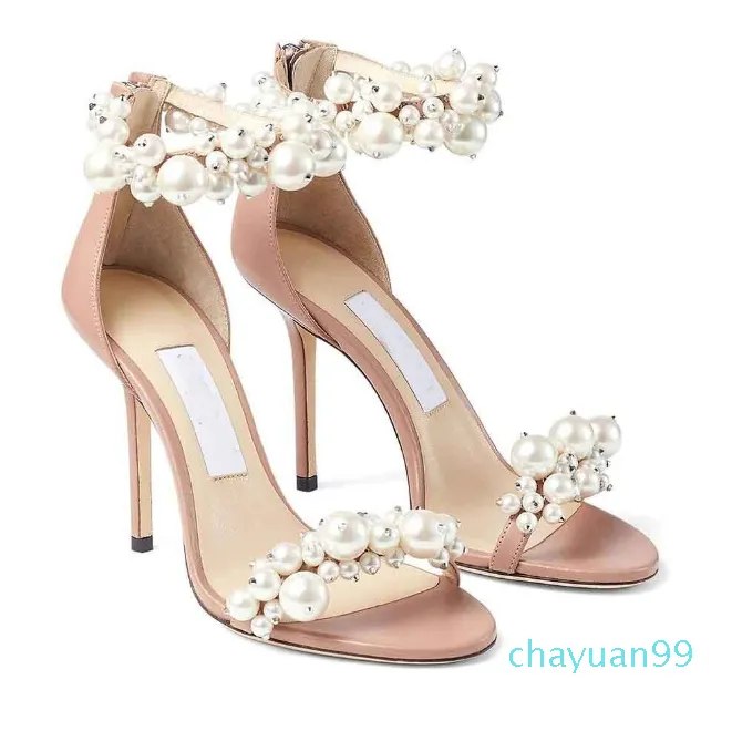 Robe chaussures de mariage chaussures de mariée marques d'été sandales lxuxry cristal femmes talons hauts exquis soirée dame pompes avec boîte