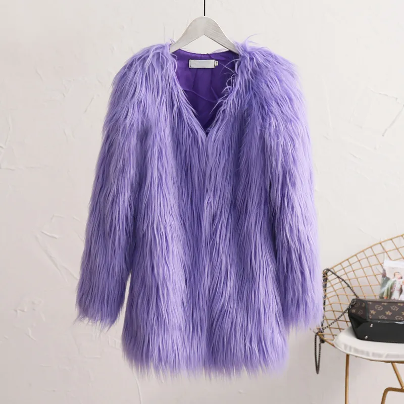 Faux De Fourrure De Femme Manche Longue Duvets Moelleux Casual Casual Loose Elegant Elegant Ourwear Veste 2024 Du 36 66 DHgate