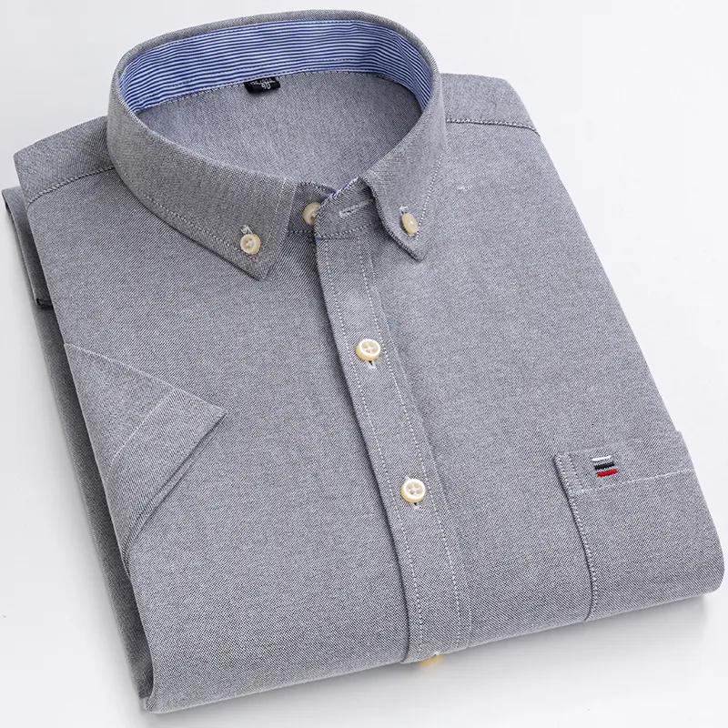 2023 Mens Pure Cotton Oxford Casual Shirt With Square Collar, Plaid And Striped Design, Short Sleeves, Single Pocket Fm Uptodown Style 230822 From Long005, $44.66 | DHgate.Com 2023 Mens Pure Cotton Oxford Casual Shirt With Square Collar, Plaid And Striped Design, Short Sleeves, Single Pocket Fm Uptodown Style 230822 From Long005, $44.66 | DHgate.Com