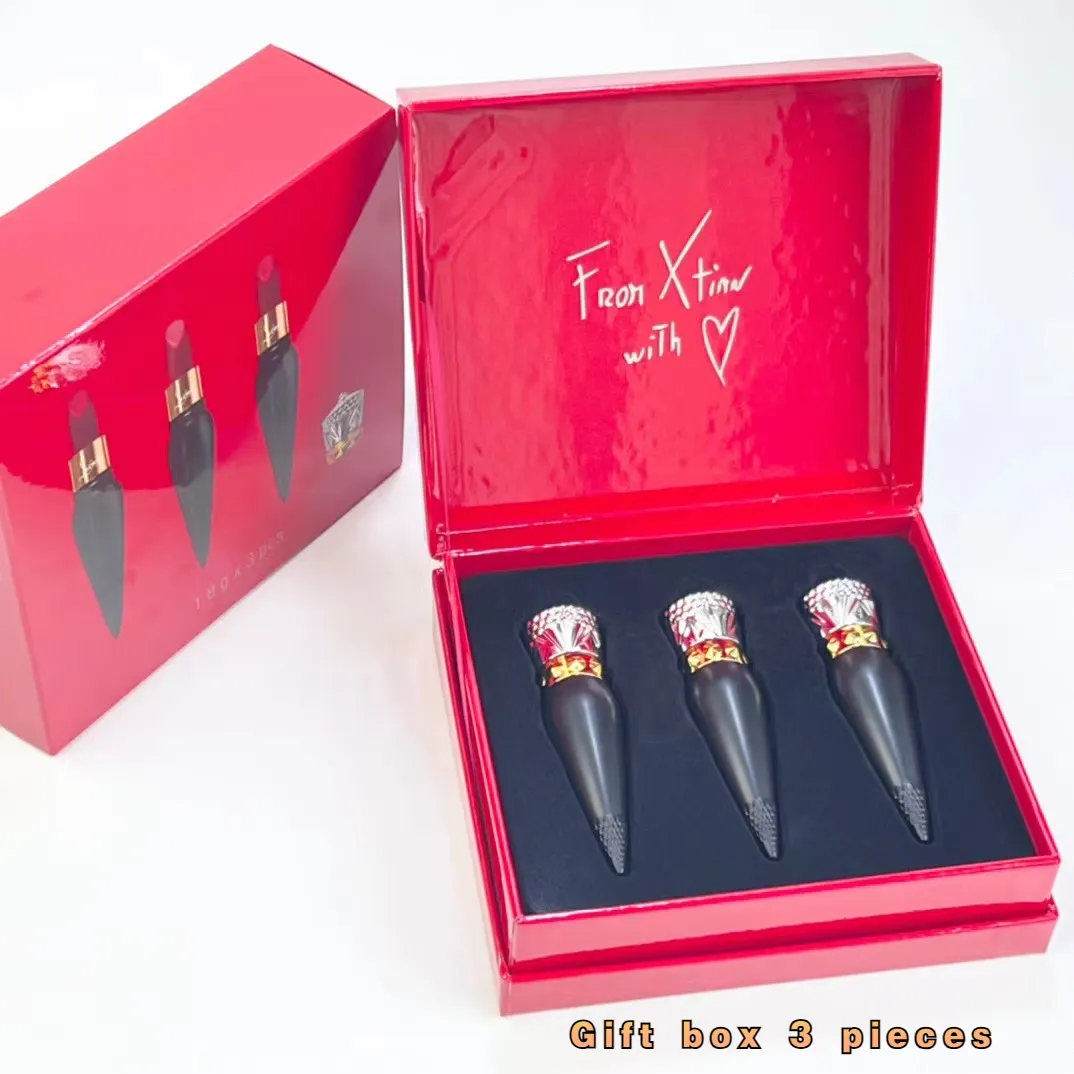 Ladies Lipstick Gift Box Set Exquisite Romantic Gift 1.8g 3Pcs Color Numbers 005m-002m-001m